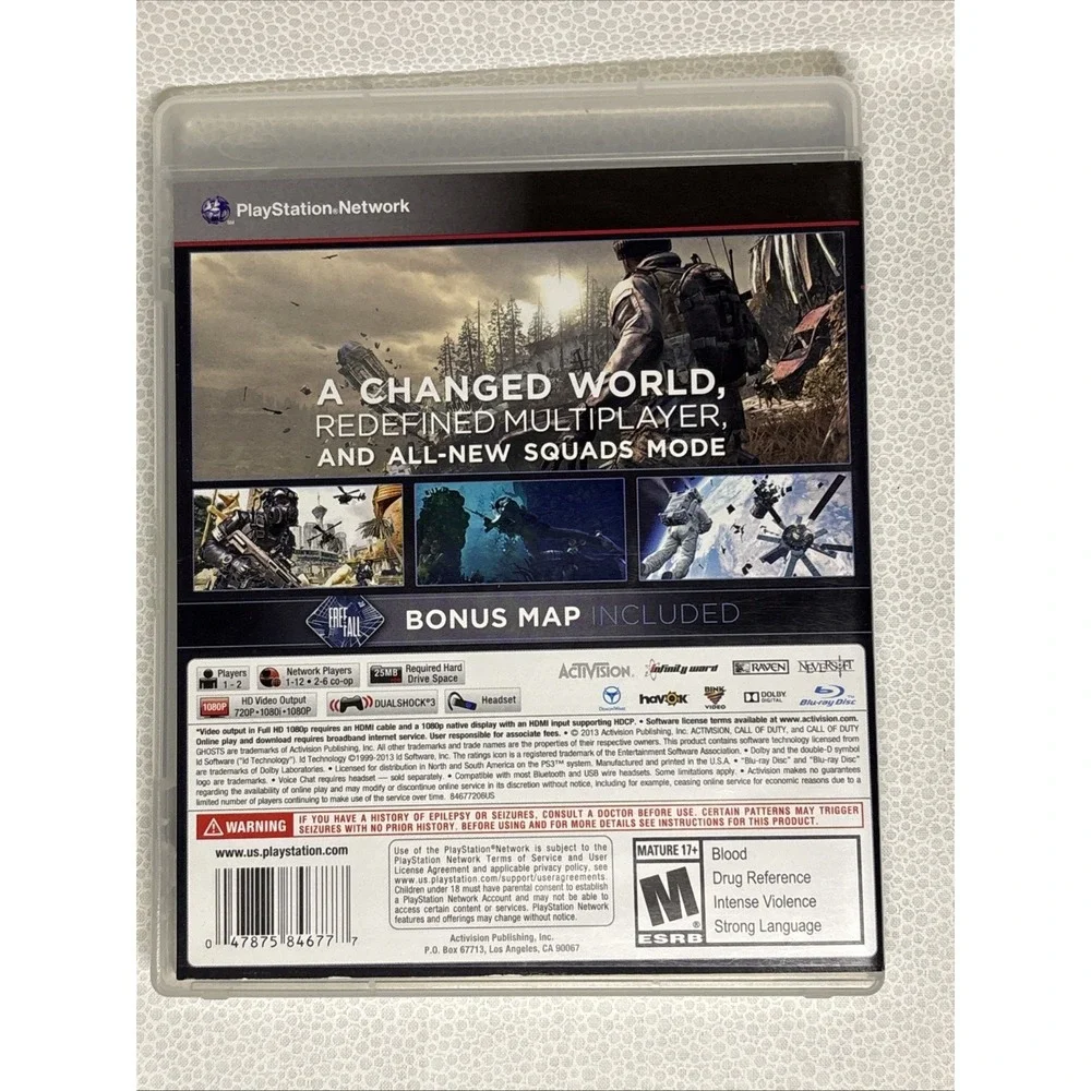 Call of Duty: Ghosts Sony PlayStation 3 PS3